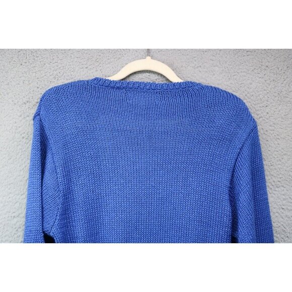 Joyce Vintage 80's Bow Tie Sweater-Wool Angora-Medium-Beaded-Chunky - Picture 7 of 8